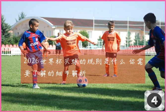 2026世界杯买球的规则是什么 你需要了解的细节解析